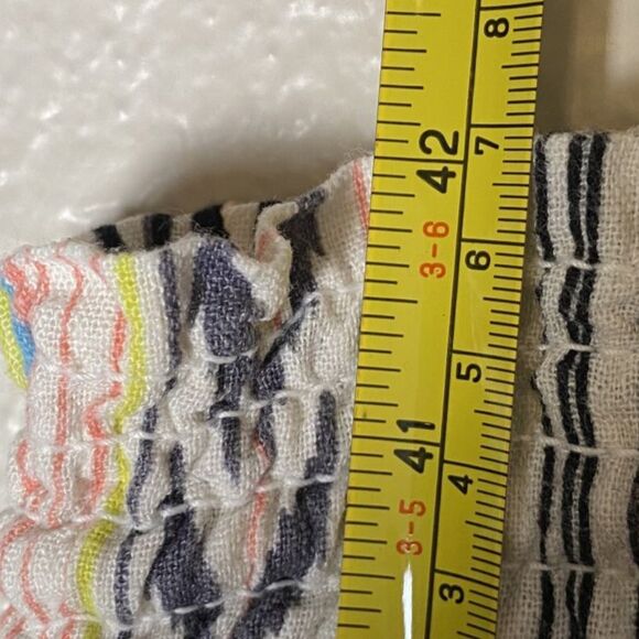 CALI 1850 Sz M Linen Beach Pants Aztec Multicolor Drawstring 4 Pockets - Picture 10 of 11